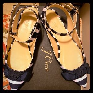 J.Crew Ankle Strap Flats Size 8